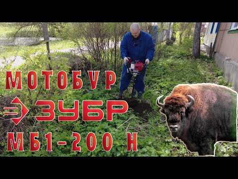 Видео: Обзор мотобура со шнеком "Зубр МБ1-200 Н" подойдёт ли для рытья траншеи? Распаковка и обзор.