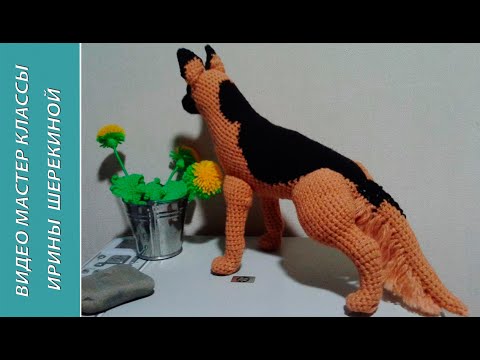 Видео: Немецкая овчарка, ч.4. German Shepherd, р.4. Amigurumi. Crochet.  Амигуруми. Игрушки крючком.