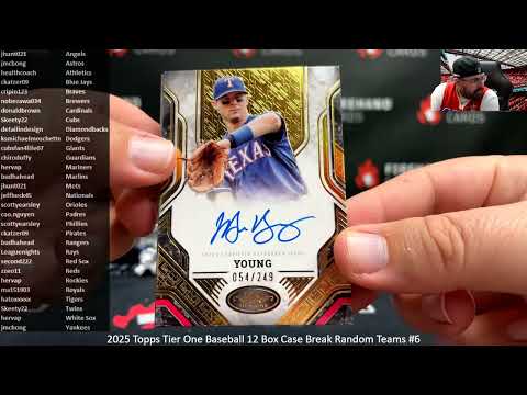 Видео: 25.10.2025 2025 Topps Tier One Baseball 12 Box Case Break Случайные команды #6