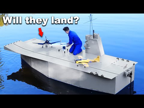 Видео: Гигантский радиоуправляемый авианосец