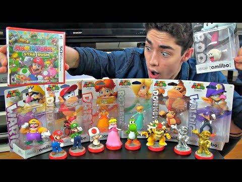 Видео: Распаковываем ВСЕ 7 новых фигурок Amiibo Super Mario и Mario Party Star Rush!