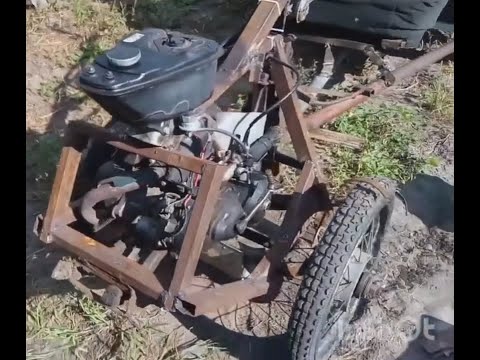 Видео: Мотоблок із скутера Honda Tact