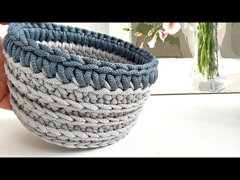 Видео: 👌 Плотные узоры для вязаных корзин крючком
