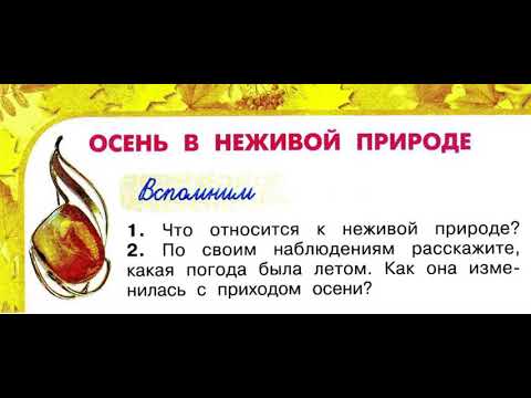 Видео: Окружающий мир 2 класс, Перспектива, с.58-61, тема урока «Осень в неживой природе»