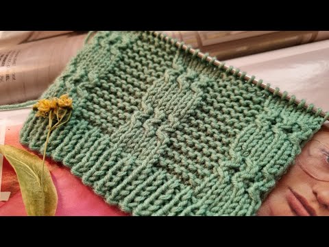 Видео: Вяжем фоновый вертикальный узор спицами❤️🧶knitting pattern.