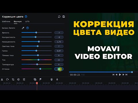 Видео: Как сделать цветокоррекцию в Movavi Видеоредактор Плюс 2022