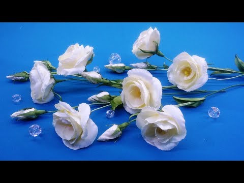 Видео: Eustoma from ribbons/Eustoma hecho de cintas/Эустома из лент. МК