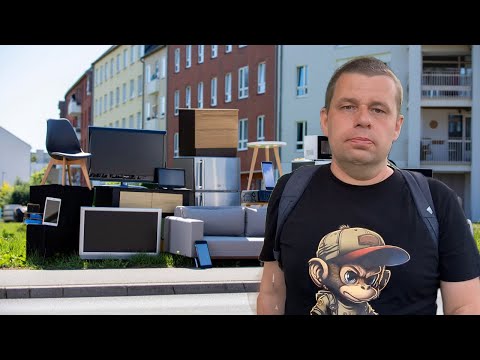 Видео: Мебель и техника, найденные на улице