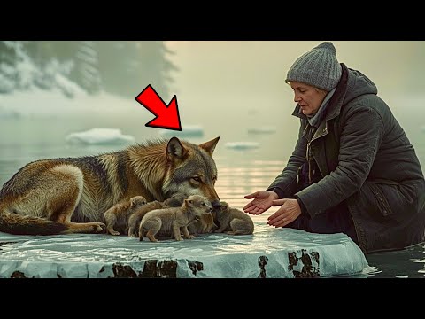 Видео: Волчица с щенками на дрейфующей льдине... И ТОЛЬКО БАБУШКА ИХ УВИДЕЛА,СМОЖЕТ ЛИ ОНА ИМ ПОМОЧЬ?