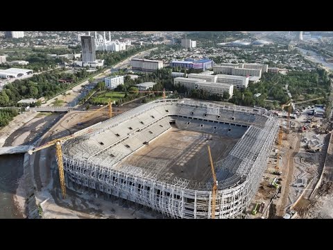 Видео: Шиносоӣ бо рафти сохтмони Варзишгоҳи миллии Тоҷикистон
