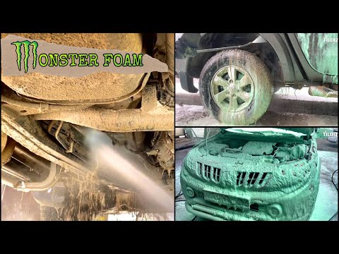 Видео: Внедорожный джип 4x4 в БЕЗУМНОЙ ГРЯЗИ! MONSTER Foam Power 💪 Deep Clean #asmr #detailing