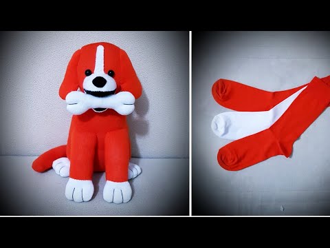 Видео: 👌ИЗГОТОВЛЕНИЕ СОБАКИ С КОСТЬЮ ВО РТА ИЗ НОСОВ😍Никто не поверил, что она сделана из носков💯Мой дизайн
