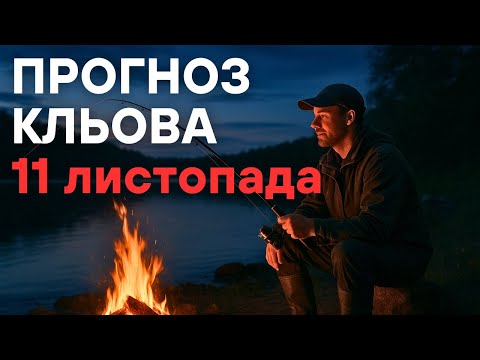 Видео: Прогноз кльова на 11 листопада 2025 | Календар рибалки