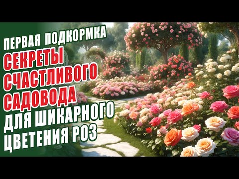 Видео: ПЕРВАЯ ПОДКОРМКА РОЗ ВЕСНОЙ. СЕКРЕТЫ СЧАСТЛИВОГО САДОВОДА ДЛЯ ШИКАРНОГО ЦВЕТЕНИЯ РОЗ. УХОД ЗА РОЗАМИ