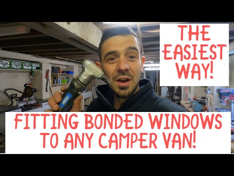 Видео: Установка вклеенных окон на любой кемпервен | sprinter vw transit nissan nv200 с помощью пневмоин...