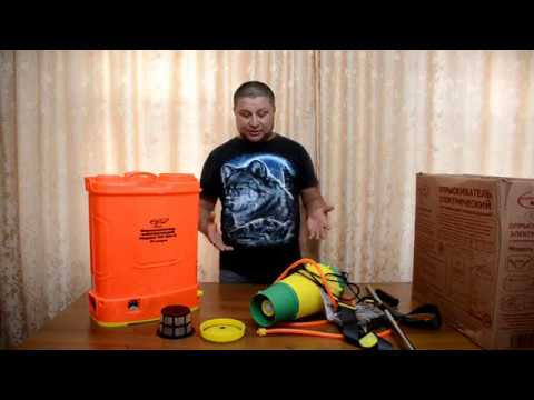 Видео: Электрический опрыскиватель с воздуходувкой."Шедевр" из Китая
