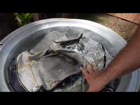 Видео: Первое замачивание Iron Heart 777 XHS, 25 унций. Джинсовая ткань с кромкой