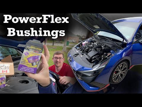 Видео: Elantra N получает вставки втулок двигателя/трансмиссии/крутящего момента PowerFlex!