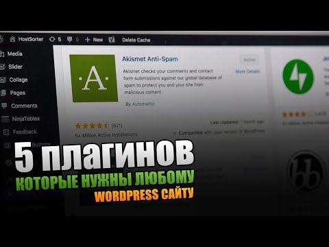 Видео: 5 WordPress плагинов, которые нужны любому сайту.