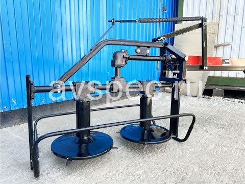 Видео: Косилка роторная для ременного мини-трактора 15-18 л. с.