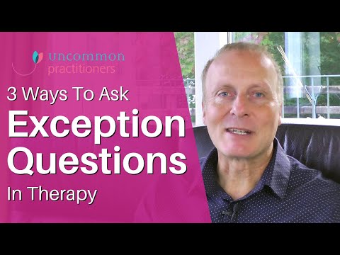 Видео: 3 способа задавать вопросы-исключения в терапии