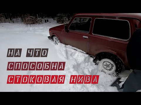 Видео: На что способна стоковая нива в снегу.