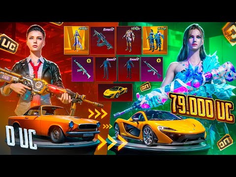 Видео: $79 000 UC! 🔥 ПРОКАЧКА АККАУНТА ПОДПИСЧИКУ - ЗАБРАЛИ ВСЕ ЗОЛОТЫЕ СКИНЫ И МНОГО ПУШЕК! 🤩