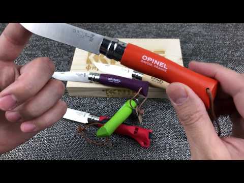 Видео: Ножи "№7 Trekking" Sandvik 12С27 Бук  от Opinel и Нож №7 "Outdoor Junior" FRN термопластик 001897