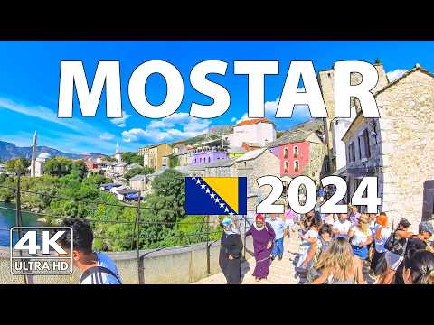 Видео: Мостар Босния и Герцеговина Прогулка Walking Tour ☀️ 4K с Субтитрами
