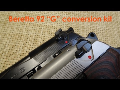 Видео: Beretta 92 G conversion kit - Беретта 92 - перевод c "FS" na "G" тип предохранителя