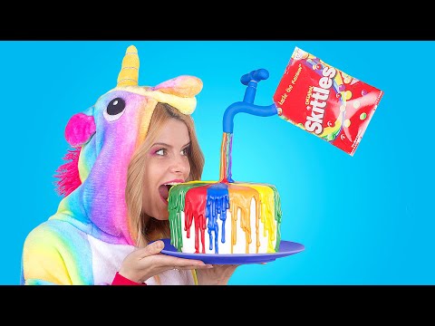 Видео: Радужная еда для единорога – 10 идей