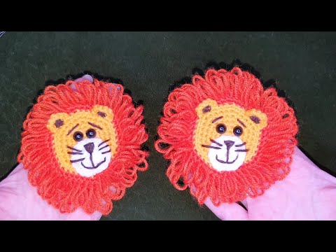 Видео: Львёнок - Тигрёнок ёлочная игрушка, брелок, брошь, магнитик . Бесплатный МК Вяжем крючком.