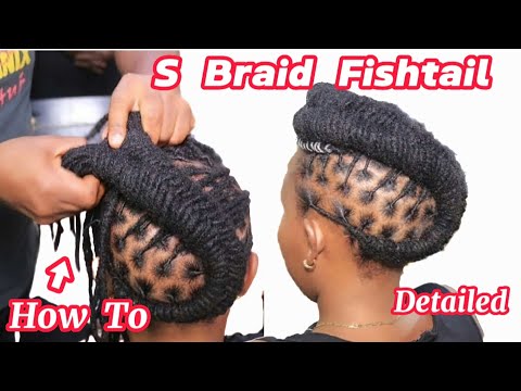 Видео: Как заплести || S-образную косу || Невидимую косу «Рыбий хвост» на дредах || Возвращаем старые ст...