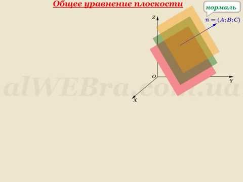 Видео: Видеоурок "Общее уравнение плоскости"