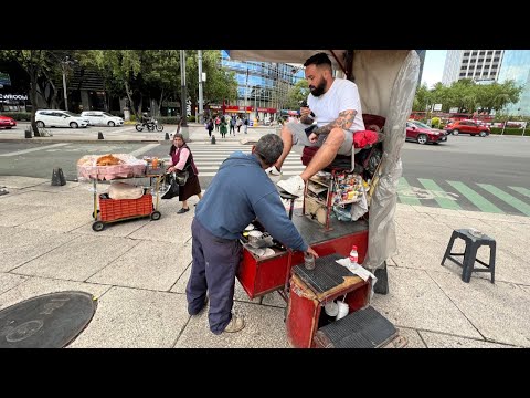 Видео: Чистка обуви за 1 доллар в Мехико 🇲🇽