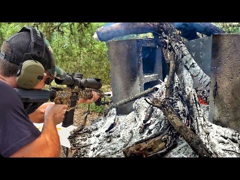 Видео: Ослабит ли огонь стальную бронепластину? | Разрушительное ранчо | Перевод Zёбры