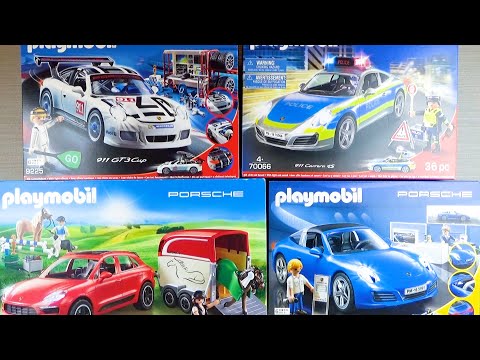 Видео: Соберем 4 разных Porsche playmobil и поиграем ♪