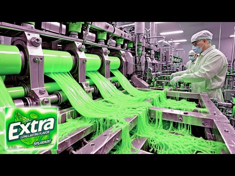 Видео: Как производится жевательная резинка Extra Gum | Секретный процесс, лежащий в основе производства...