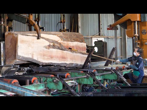 Видео: Корейская фабрика по изготовлению деревянных столов из лучшей в мире древесины.