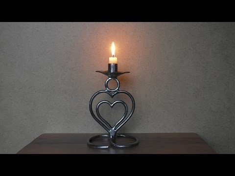 Видео: подсвечник два сердца