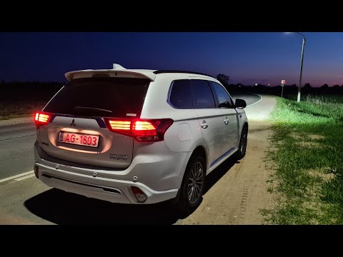 Видео: Mitsubishi Outlander PHEV 2.4 2019 Plug-in Hybrid! Запас хода на электротяге! Трасса без Эко режима.