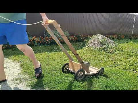 Видео: самодельная газонокосилка