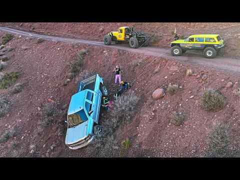 Видео: Грузовик Chevy падает со скалы… Водителю повезло, что он выжил!