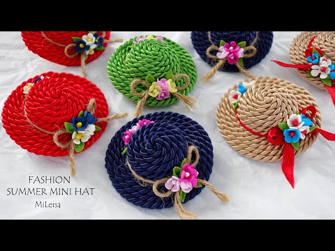 Видео: 👒 МОДНАЯ ЛЕТНЯЯ МИНИ ШЛЯПКА 👙👒👗 FASHION SUMMER MINI HAT 👒