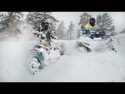 Видео: На квадроциклах по глубокому снегу | Покатушка на новом CF MOTO X1000