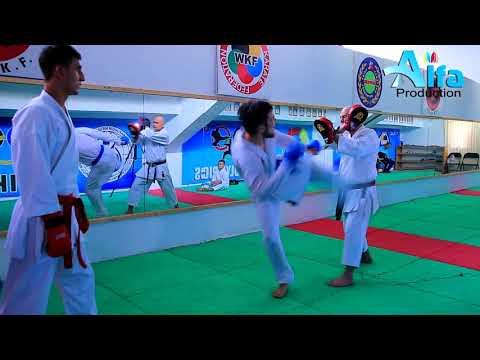 Видео: Удары каратэ-до ВКФ в исполнении лучших каратистов Таджикистана. Зарбаҳои каратэ-до ВКФ (WKF).