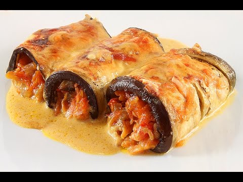 Видео: Рулетики из Баклажанов, Запечённые в Сливках. Просто Объедение!