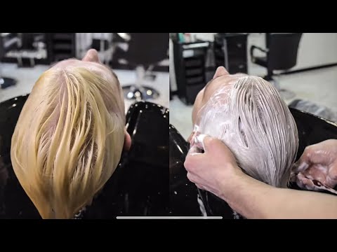 Видео: Окрашивание волос / КОРРЕКЦИЯ ЖЕЛТОГО ФОНА ОСВЕТЛЕНИЯ