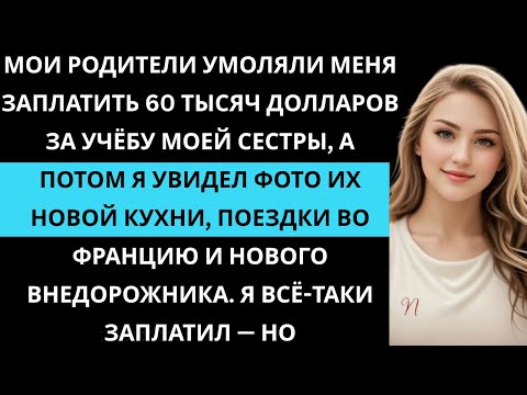 Видео: Родители просили 60 000 $ на учёбу сестры, а потом я увидел фото — они отдыхали во Франции.