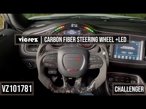 Видео: Рулевое колесо Vicrez Carbon Fibre + светодиодный дисплей приборной панели vz101781 | Dodge Chall...